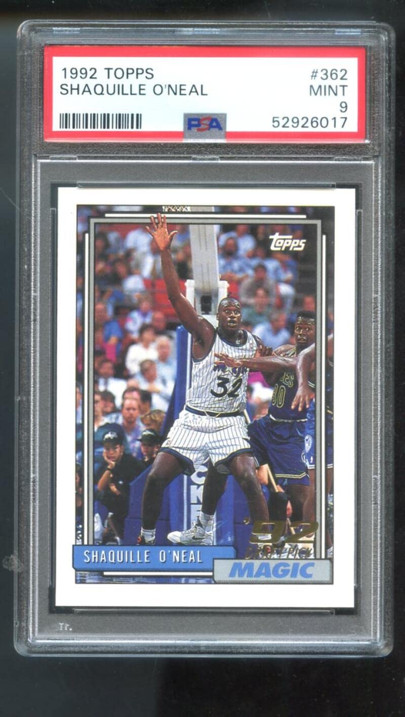 Amazon.com: 1992 TOPPS GOLD #362 SHAQUILLE O'NEAL RC PSA 9